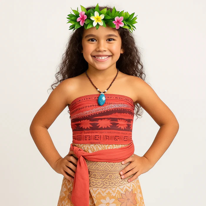 Fantasia Infantil Moana com Acessórios