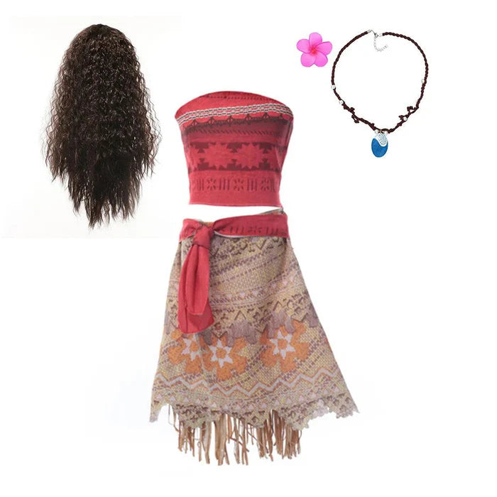 Fantasia Infantil Moana com Acessórios