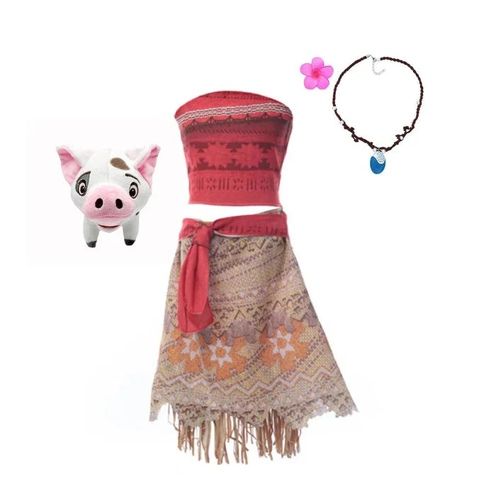 Fantasia Infantil Moana com Acessórios