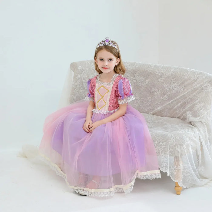 Fantasia Infantil Princesa da Torre – Inspirada na Rapunzel
