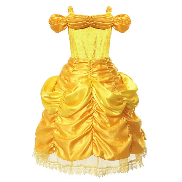 Fantasia Infantil Princesa Dourada – Inspirada na Bela