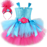 Fantasia Infantil Vestido Poppy Trolls