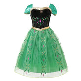 Fantasia Infantil Vestido Princesa Anna Coroação