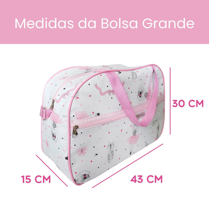 Kit Bolsa Maternidade Bailarina Rosa