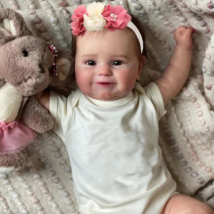 Bebê Reborn de Silicone Samanta Pele Realista e Toque Aconchegante