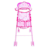 Carrinho de Bonecas Rosa com Cesta