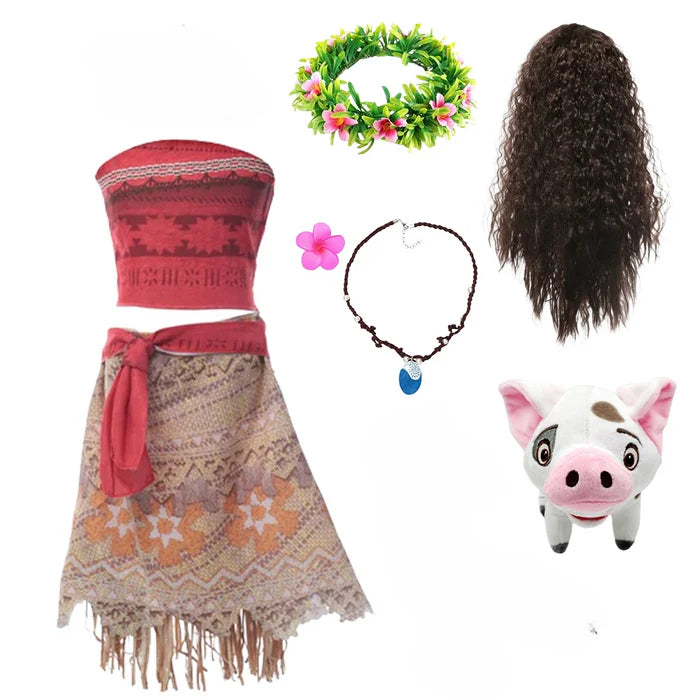 Fantasia Infantil Moana com Acessórios