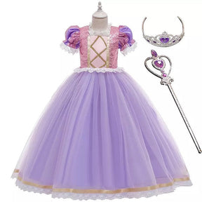 Fantasia Infantil Princesa da Torre – Inspirada na Rapunzel