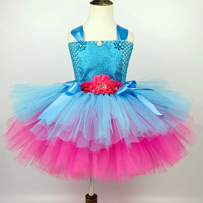 Fantasia Infantil Vestido Poppy Trolls