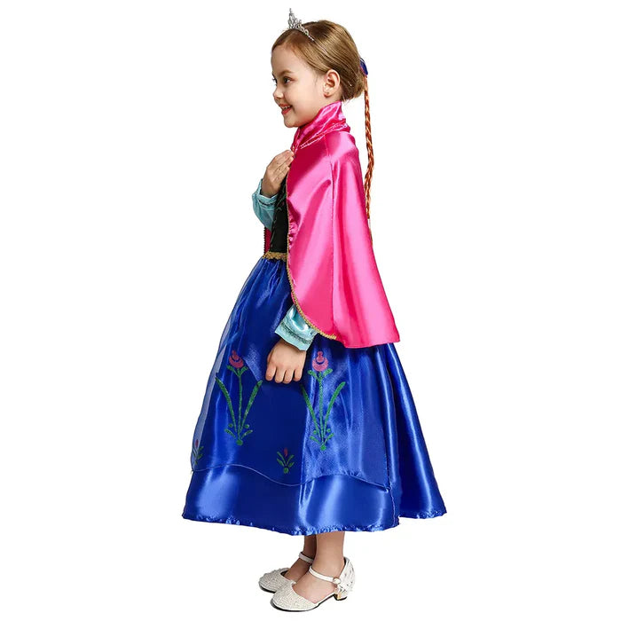Fantasia Infantil Vestido Princesa Anna