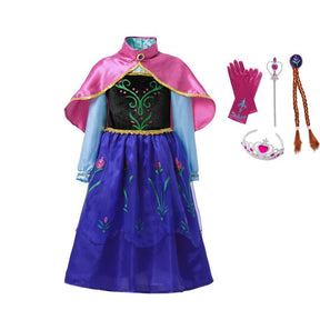 Fantasia Infantil Vestido Princesa Anna
