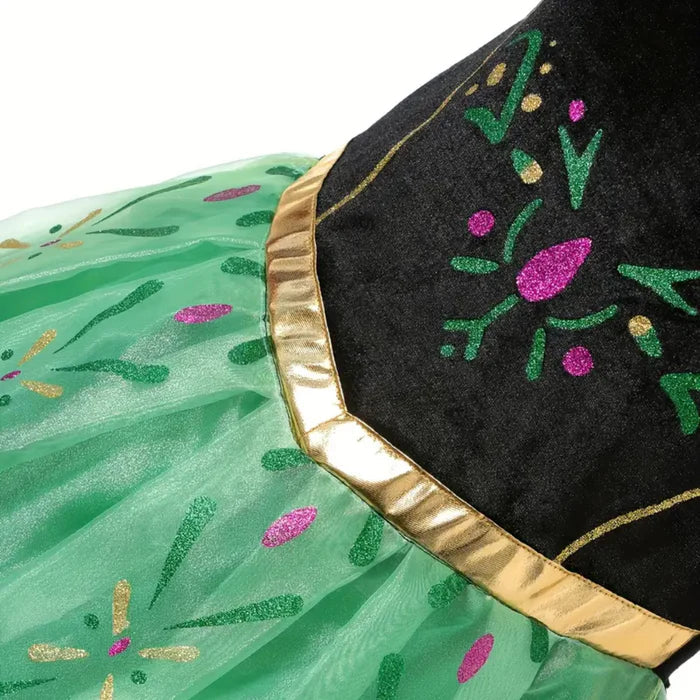 Fantasia Infantil Vestido Princesa Anna Coroação