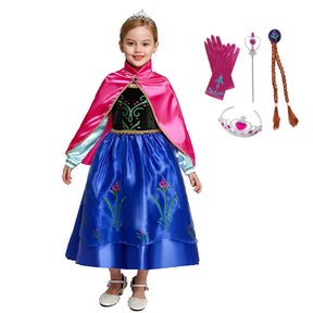 Fantasia Infantil Vestido Princesa Anna