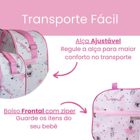 Kit Bolsa Maternidade Bailarina Rosa
