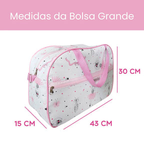 Kit Bolsa Maternidade Bailarina Rosa